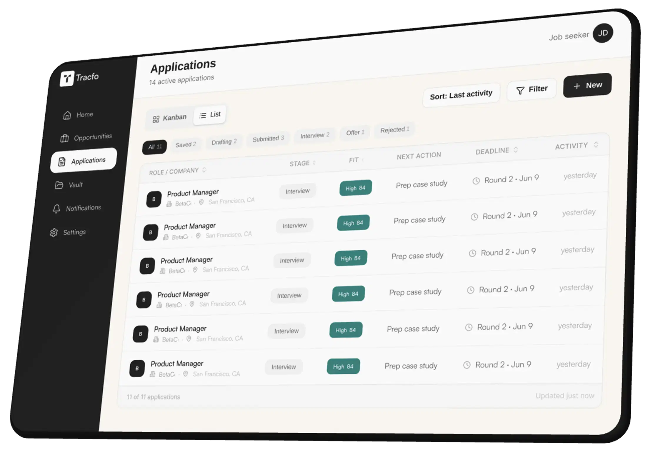 Application interface