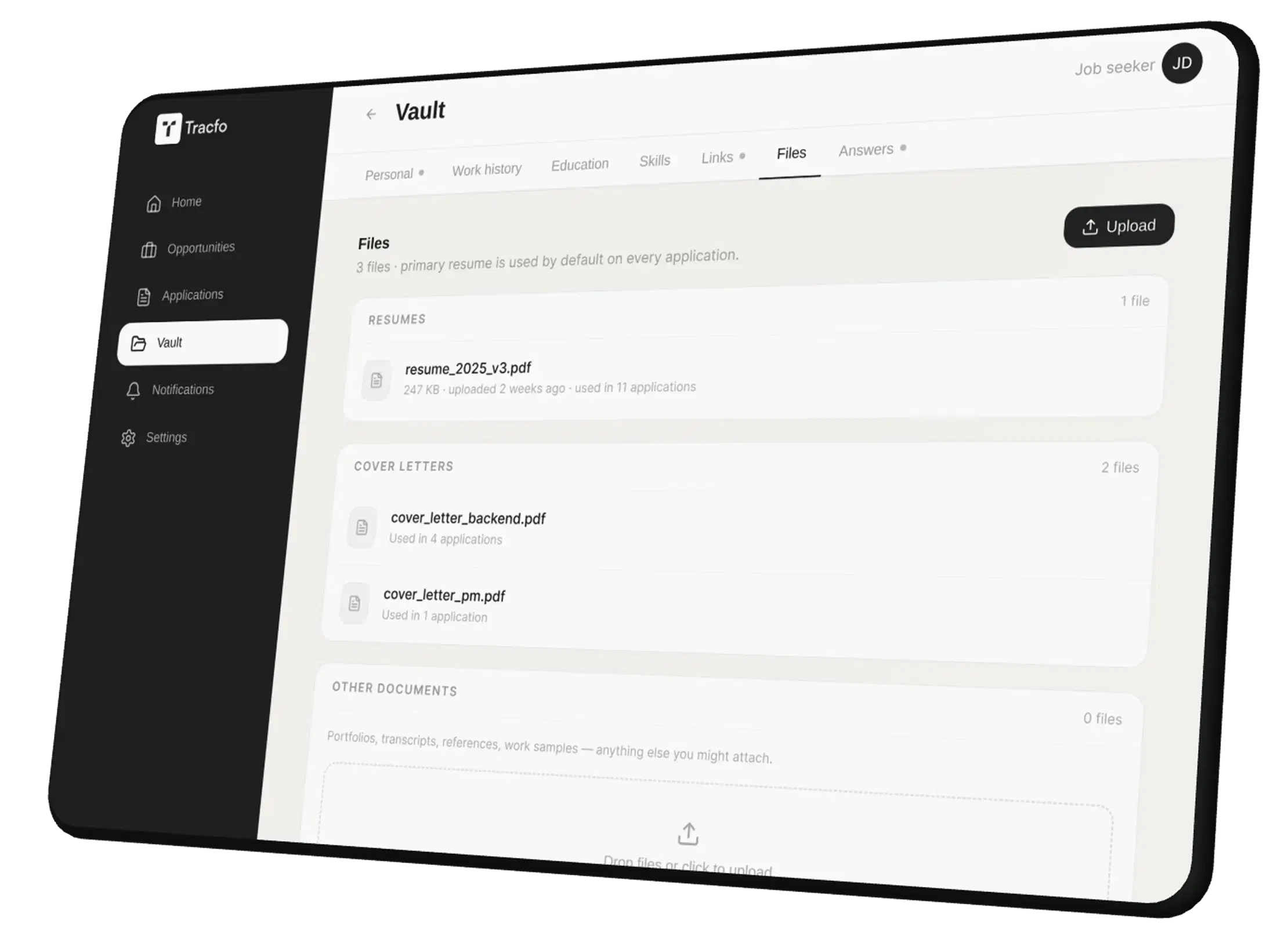 Vault interface